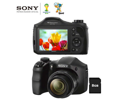 Câmera digital Sony DSC-H100/B de 16,1 megapixels