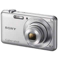 câmera digital Sony Cyber shot DSC W710 de lado