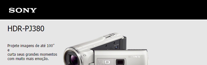 稼働〇　SONY　HDR-PJ380E　ビデオカメラ フルHD　プロジェクター Filmadora Sony Full HD HDR-PJ380 Branca | Casas Bahia