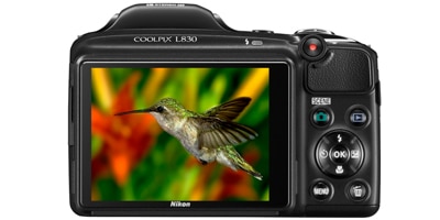 camera digital nikon coolpix l830 preta tela lcd