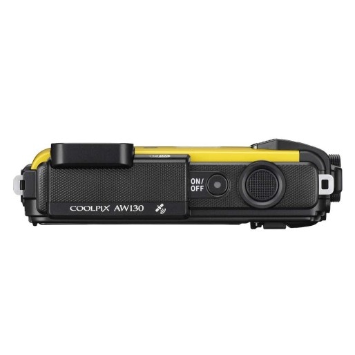 Câmera Digital Nikon Coolpix AW130 Amarela–16.0MP, | Casas Bahia