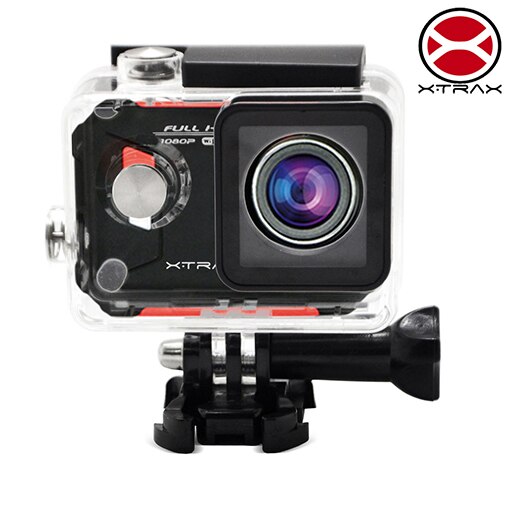 Câmera Filmadora XTrax Evo 12MP Preta Vermelha