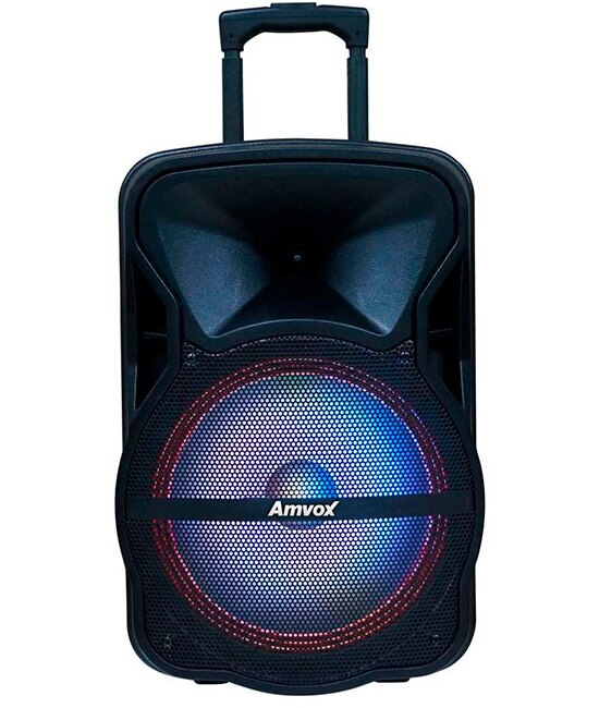 Caixa Amplificada Amvox ACA292 luz led azul 290W bluetooth