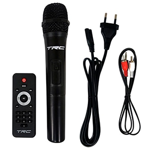 Acompanha acessórios Caixa de Som Amplificada TRC 515 Antena Interna