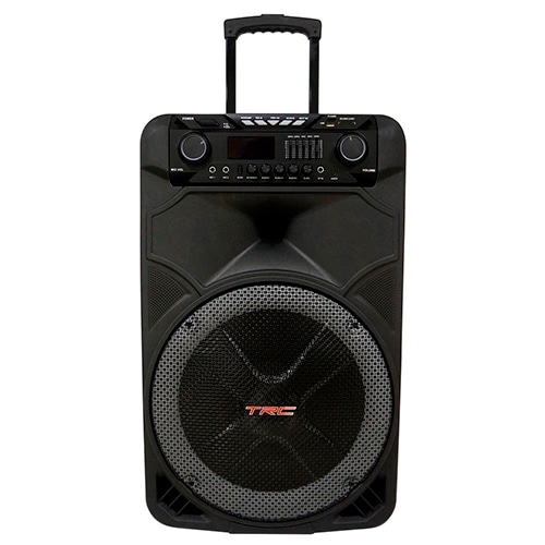 Possui bateria Caixa de Som Amplificada TRC 515 Entrada Aux In