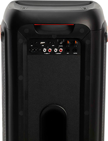 Caixa Som PartyBox 200 JBL conexões USB Bluetooth TWS RCA recarga bateria