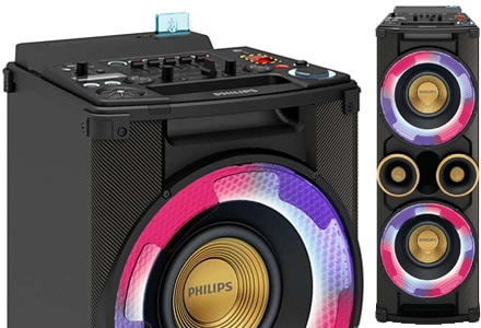 mini system hi fi philips 1000w ntrx505x/78 compacto potente bluetooth usb mp3