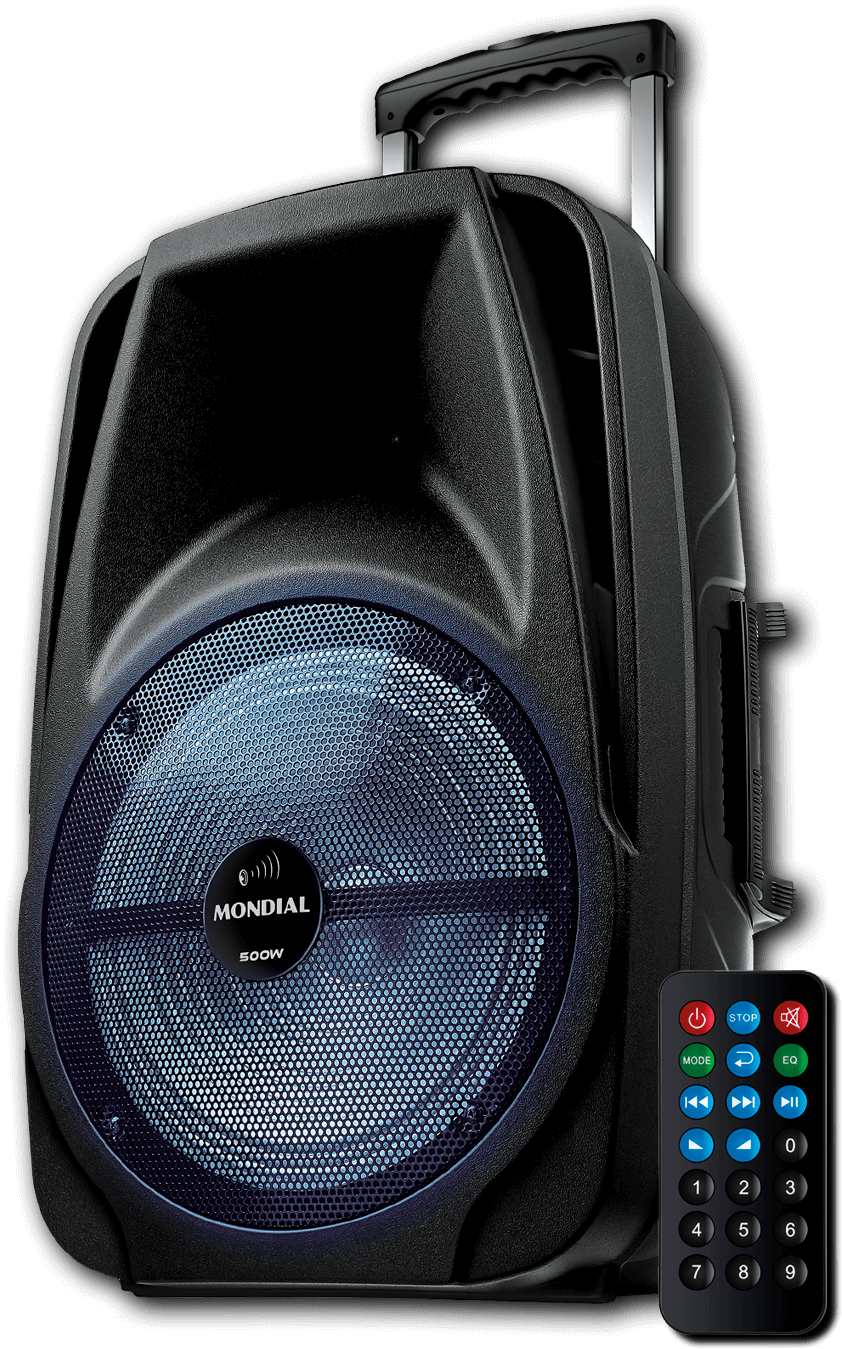 Caixa Som Amplificada Mondial Connect Pro CM-500 transporte