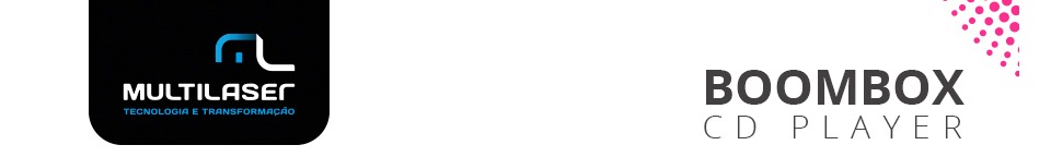 CD Player Multilaser Boombox Rosa