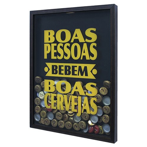 Quadro Decorativo Kapos Porta Tampinhas Cervejas