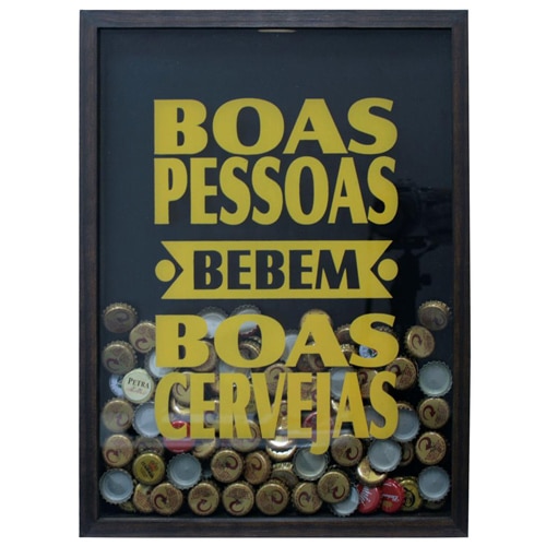 Quadro Decorativo Kapos Porta Tampinhas Cervejas