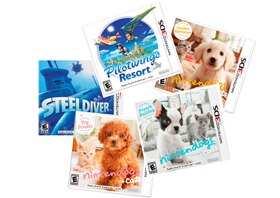 Variedade de jogos do Nintendo 3DS