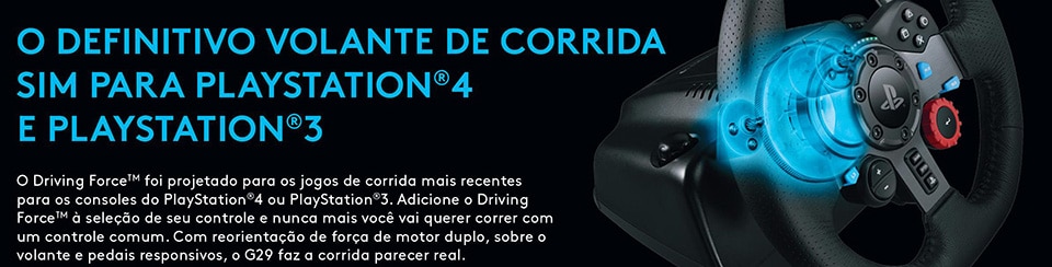 Volante + Pedais Logitech G29 Driving Force PS5/PS4/PS3/PC