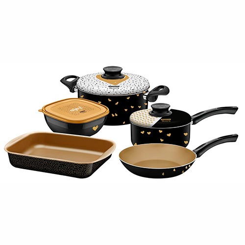 Podem ir a geladeira Conjunto de Panelas Tramontina My Lovely Kitchen 5 Peças