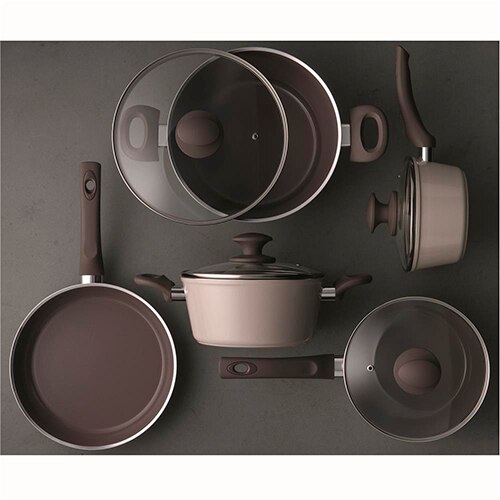 Conjunto Panelas Brinox Ceramic Life Optima 5 Peças
