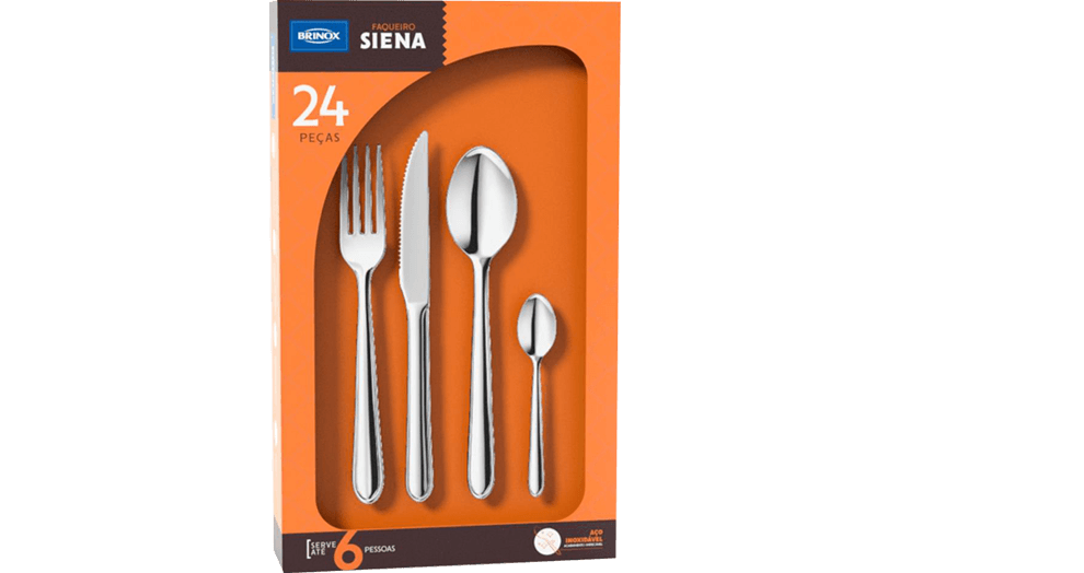 Faqueiro Brinox Siena 24 peças