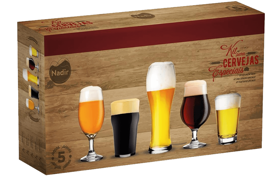 Conjunto Copos Nadir cervejas kit taças copo tulipa caldereta