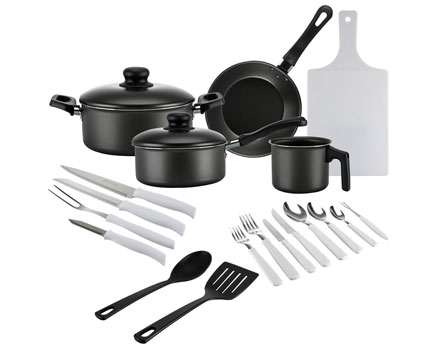 60 Utensílios para a cozinha - Kit Tramontina com design sofisticado e fácil de limpar