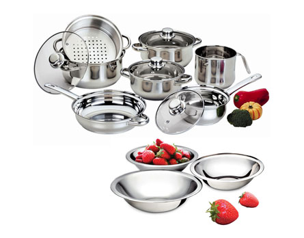 Conjunto de panelas completo e versátil - Richwell oferece sete peças e três bowls exclusivos