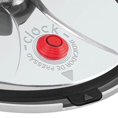 Panela de Pressão Clock Original Prata segura