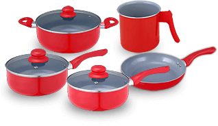 Conjunto de Panelas Sevilla Casa Ambiente 5 peças