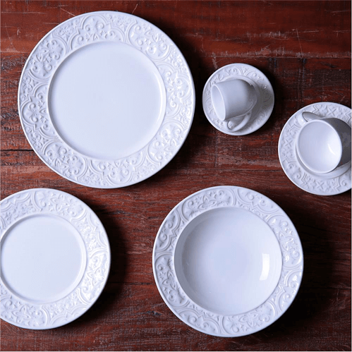 Aparelho de Jantar, Chá, Café e Sobremesa Porto Brasil Cerâmica Feldspática