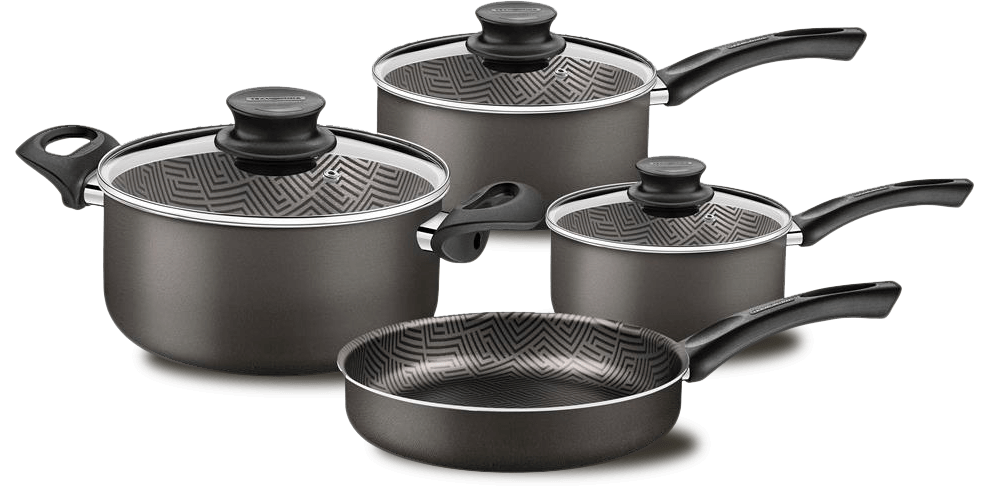 Utensílios proporcionam um cozimento rápido e uniforme Conjunto Panelas Tramontina utensílios tampas vidro vapor cabos pegadores