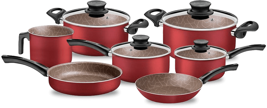 44++ Conjunto De Panelas Alumínio Antiaderente 7 Peças Paris Vermelha
Tramontina Information