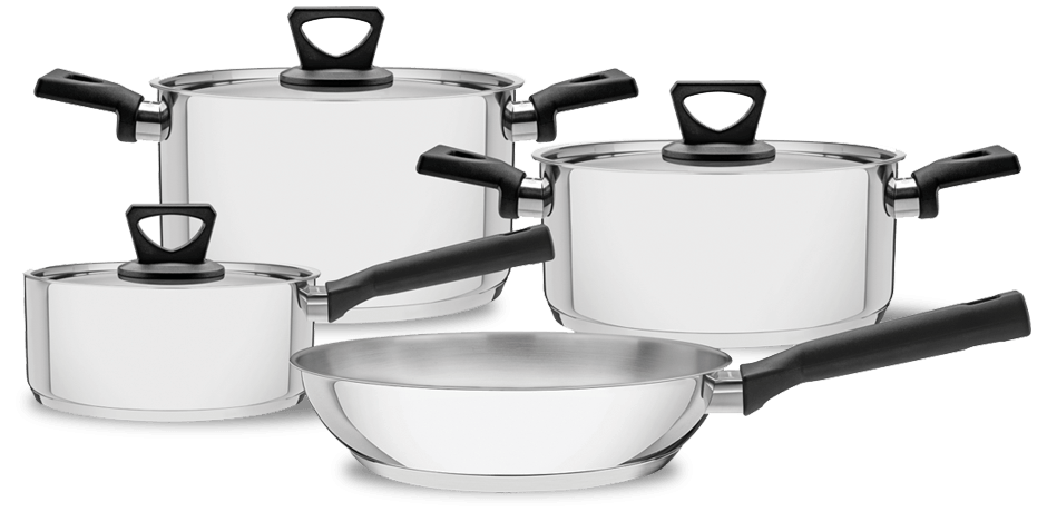 Conjunto Panelas Tramontina Brava 4 Peças Aço Inox