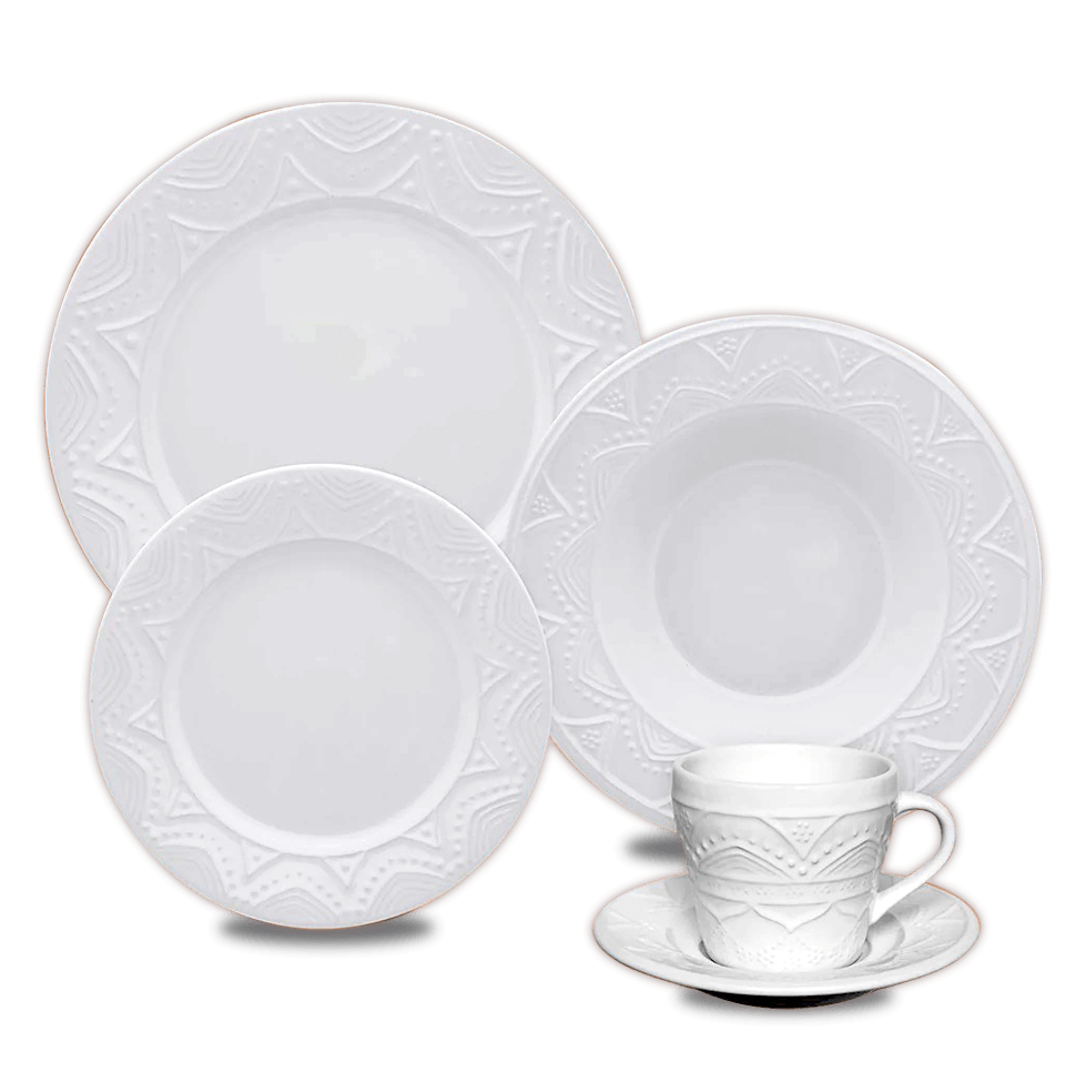 Aparelho Jantar Chá Oxford Daily Serena Branco Aparelho Jantar Chá Oxford Daily Serena Branco