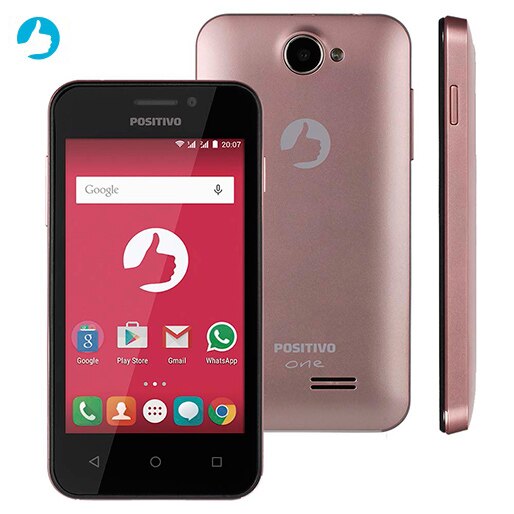 smartphone positivo s420 rose 4 polegadas