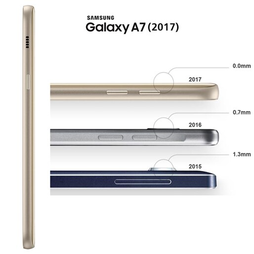Smartphone Samsung Galaxy A7 Dourado Ultrafino
