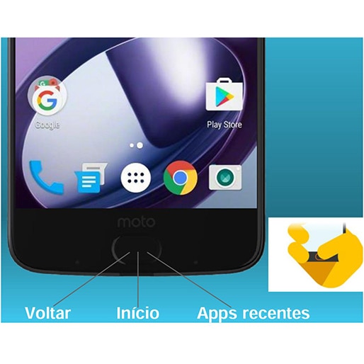 celular moto g5 xt1672 sensor impressão digital