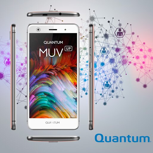 smartphone quantum muv up rosa display