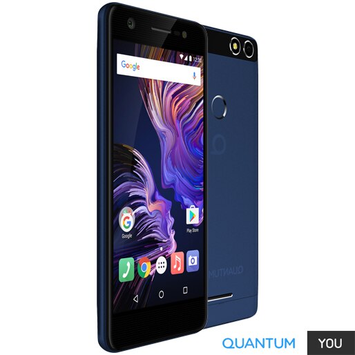Smartphone Quantum You Azul 32 GB Dual Chip Leitor Digital Tela HD 5 polegadas Câmera 13MP Android 7.0 3GB RAM Processador Quad Core