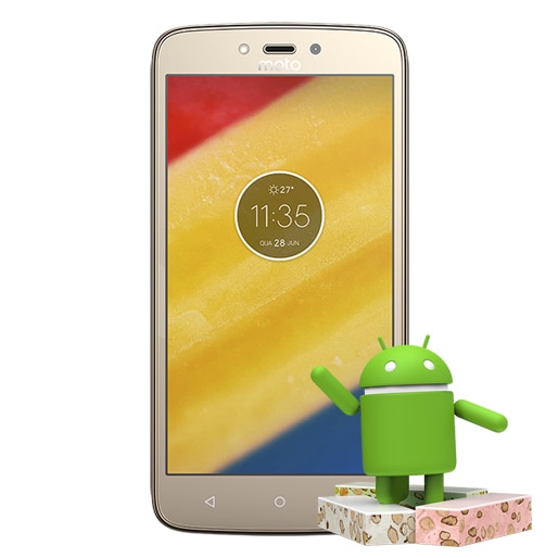 smartphone moto c plus xt1726 android nougat