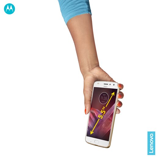 celular Moto Z2 Play Ouro dourado tela 5 polegadas full hd