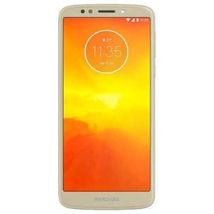 Tela ampla, para você não perder nenhum detalhe Moto E5 XT1944 Ouro 32GB