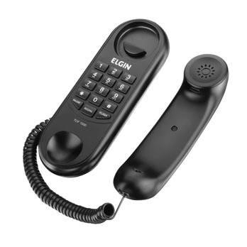 telefone com fio Elgin TCF 1000 Preto detalhe