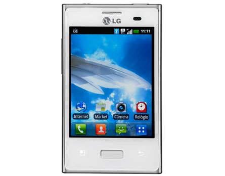 celular LG Optimus L3 E400 Branco TIM tela