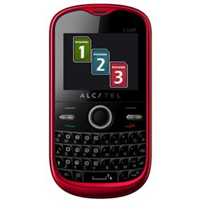 celular desbloqueado Alcatel OT678 G Vermelho de frente