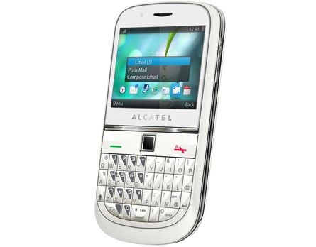 Celular Desbloqueado Alcatel OT900 Branco Câmera 2MP Teclado Qwerty 3G MP3 Rádio FM