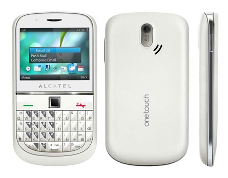 Celular Desbloqueado Alcatel OT900 Branco Câmera 2MP Teclado Qwerty 3G MP3 Rádio FM
