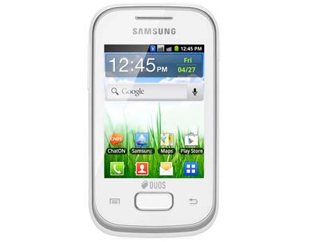 Tela do celular desbloqueado Samsung Galaxy Pocket Duos Branco GT S5302