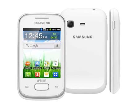O celular desbloqueado Samsung Galaxy Pocket Duos Branco GT S5302