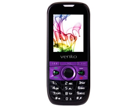 O celular desbloqueado Venko Ideal II Preto/Roxo