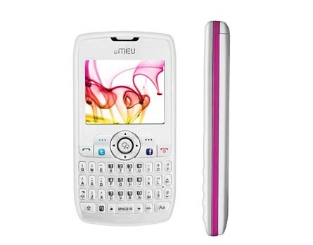 O celular desbloqueado Meu SN80 Branco Rosa