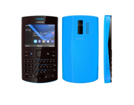 O celular desbloqueado Nokia Asha 205 Preto Azul