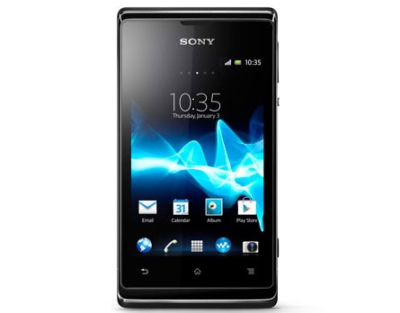 celular desbloqueado Sony Xperia E dual Preto de frente