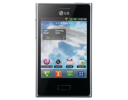 celular desbloqueado LG Optimus L3 E400 Preto tela